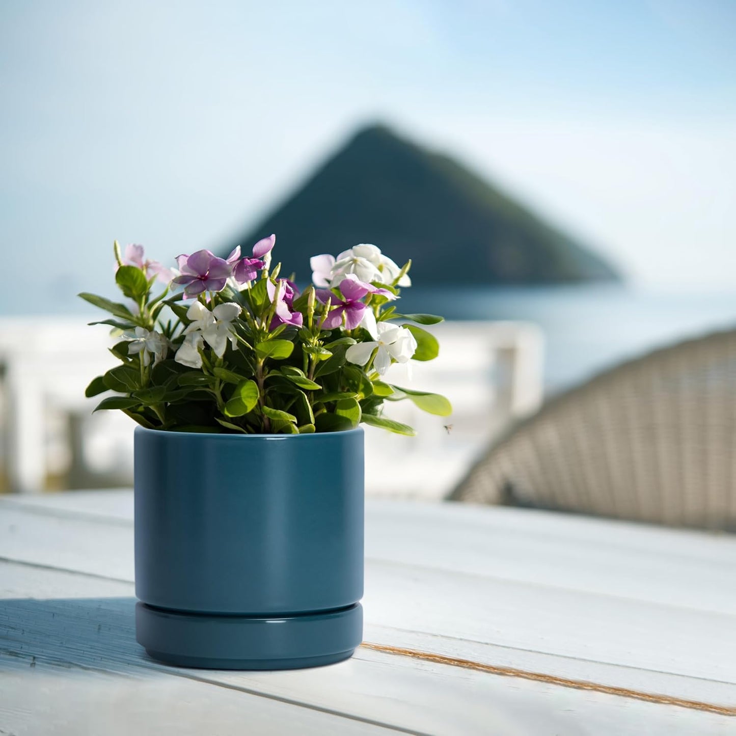 Blue Ceramic Planter