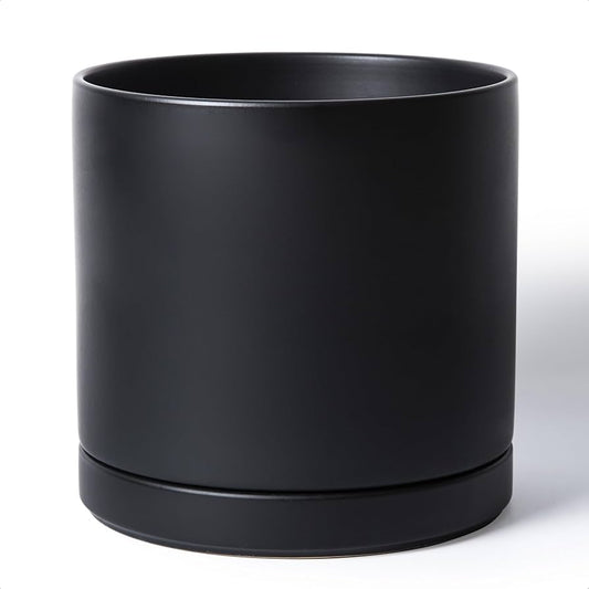 Black Ceramic Planter